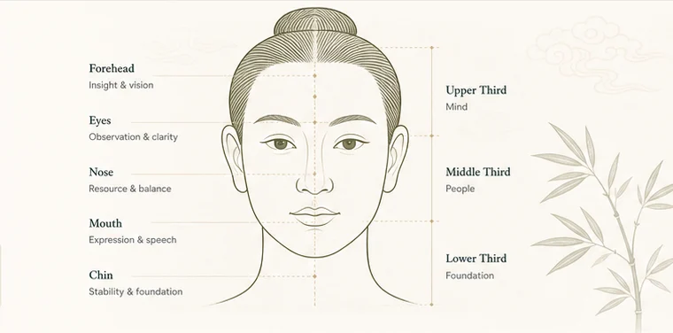 Face reading diagram