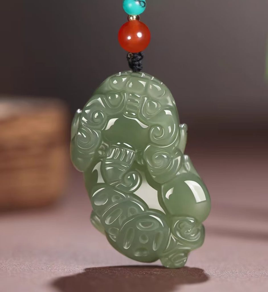 Imperial Grade Three-Tailed Jade Pixiu Pendant (For Men)