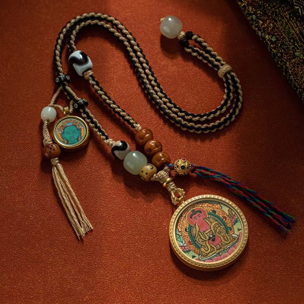 Buddha Necklace – Medicine Buddha Thangka for Energy Healing Near Me