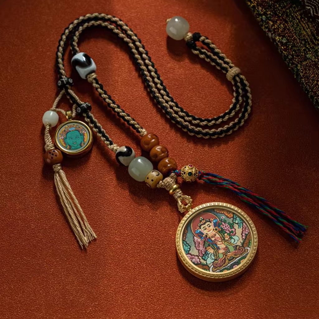 Buddha Necklace – Medicine Buddha Thangka for Energy Healing Near Me