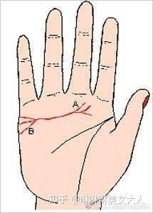 Forked or split heart line