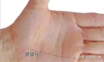 Palmistry drawing highlighting the so-called Health Line from the little-finger area toward the Life Line
